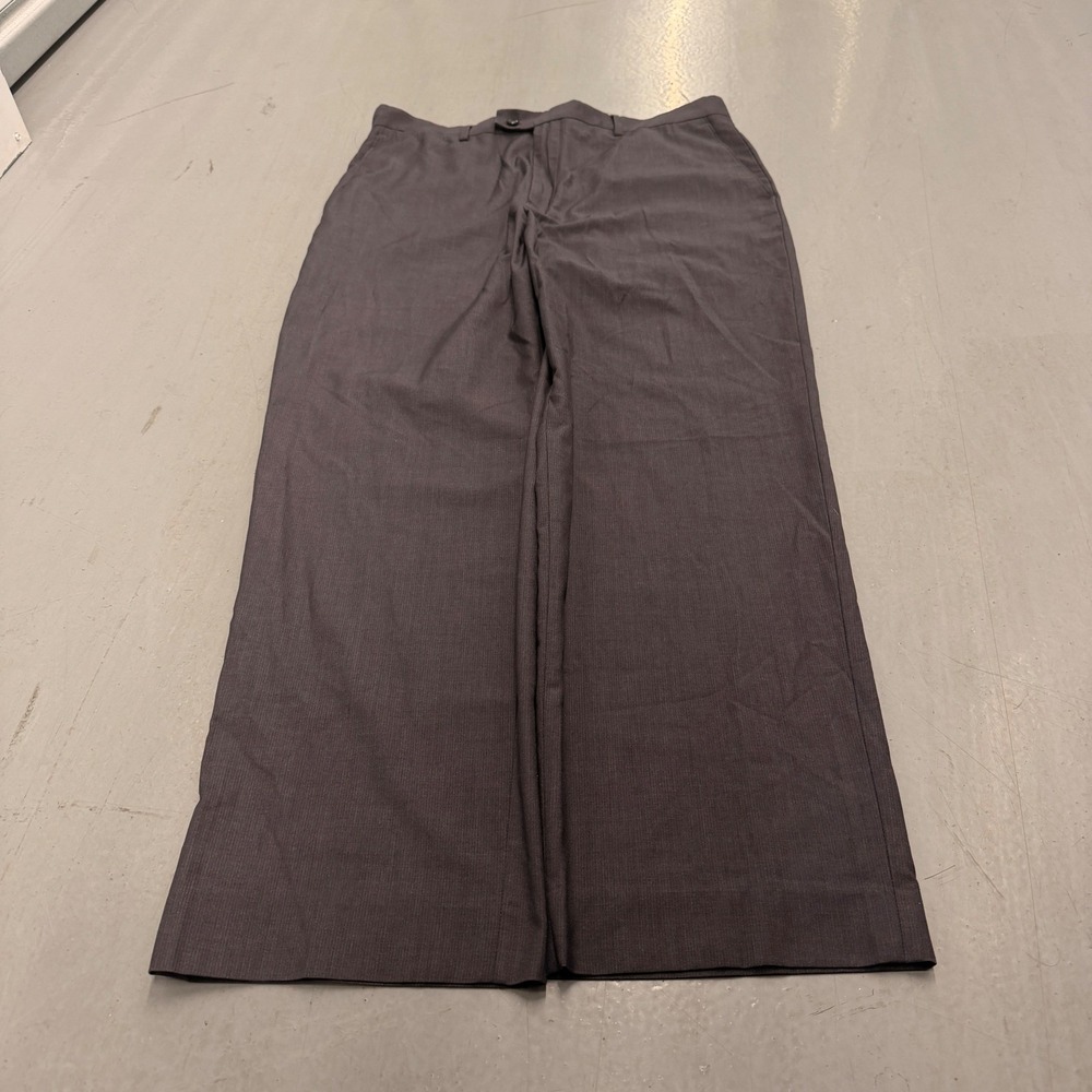 J Ferrar Mens Dress Pants Charcoal Grey Flat Front‎ Size 36x30